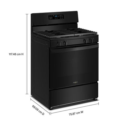 Whirlpool WFGS3030RB 30-inch Gas Range with Crispy Mode and Dishwasher Safe Grates