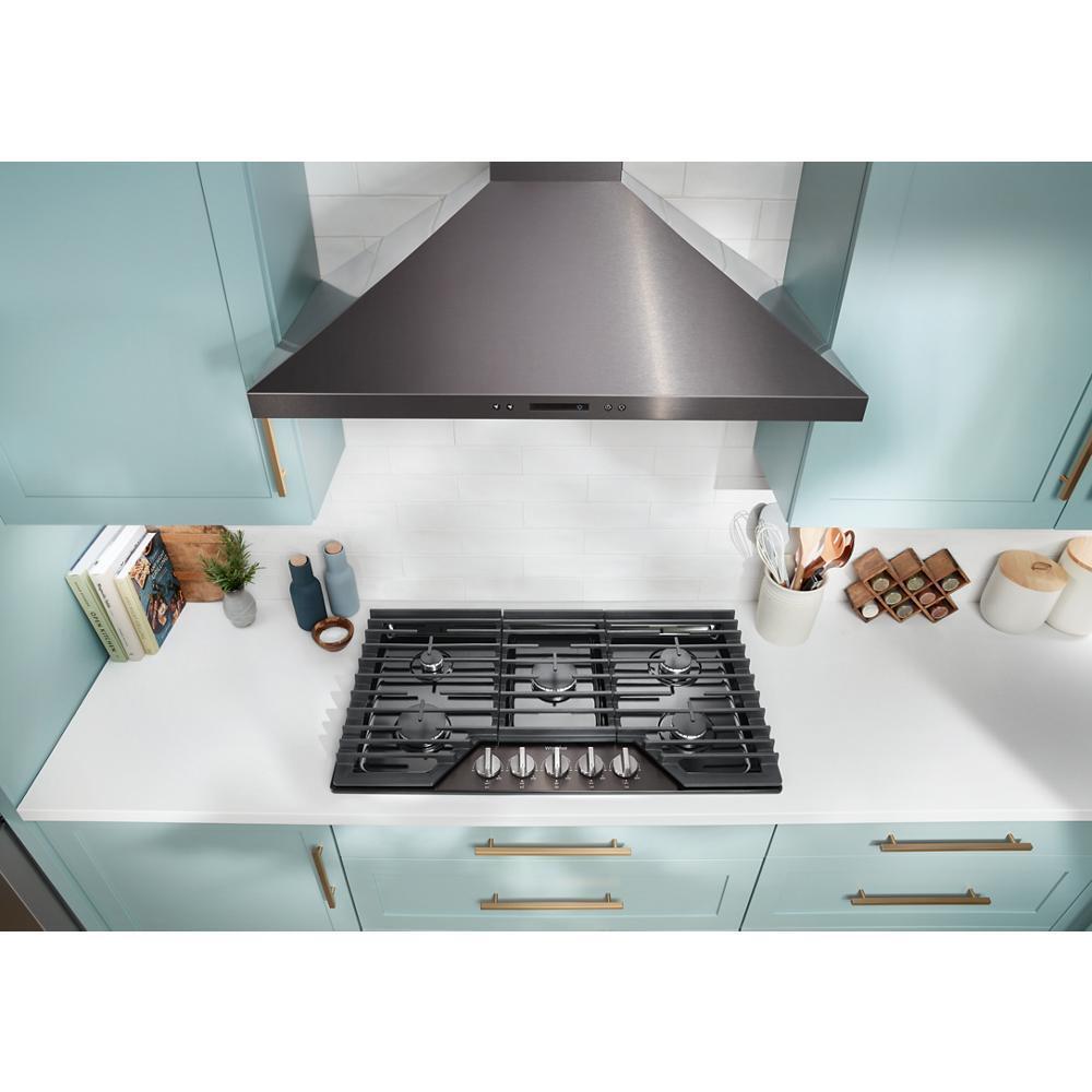 Whirlpool WCGK5036PV 36-inch Gas Cooktop with EZ-2-Lift™ Hinged Cast-Iron Grates