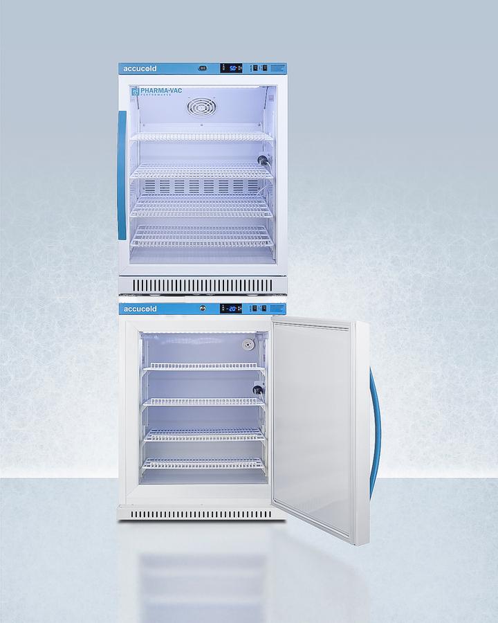 Summit ARG6PVAFZ5PVBIADASTACK 24" Wide Performance Series All-refrigerator/all-freezer Combination