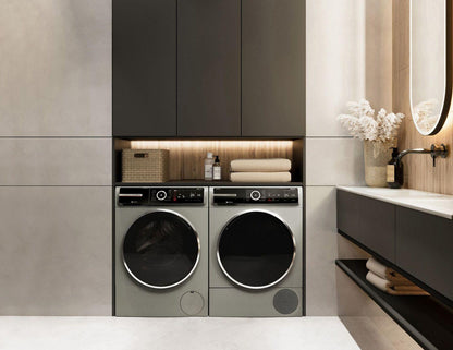Bosch WGB246AXUC 800 Series, washing machine, frontloader fullsize, 1600 rpm, Silver inox