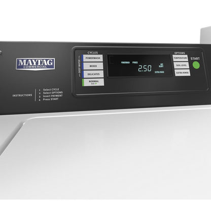 Maytag MAT24PDAXW Commercial Top-Load Washer, Dual Coin Drop Installed - Canada
