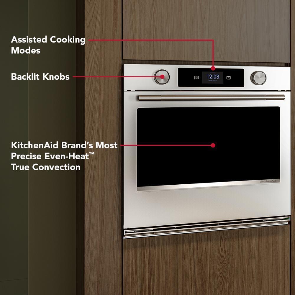 Kitchenaid KOES630SPS 30-inch Smart Electric Single Wall Oven with Assisted Cooking Modes - PrintShield™ Finish