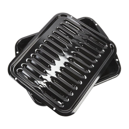 Maytag 4396923 Premium Range Porcelain Broiler Pan and Roasting Rack - Grey (Includes Pan and Grid)