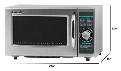 Sharp R21LCFS Medium-Duty Commercial Microwave Oven With 1000 Watts