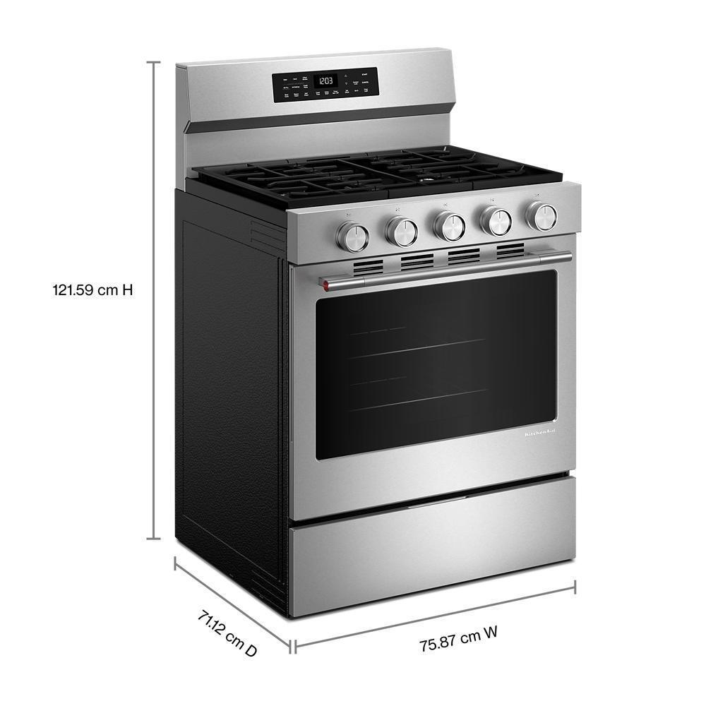 Kitchenaid KFGS330TPS 5.0 Cu. Ft. Smart Freestanding Gas Range with Convection Cooking Modes