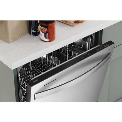 Whirlpool WDT745SASZ 24" Stainless Steel Dishwasher with Spin&Load Rack and AI Intelligent Wash - 50 dBA