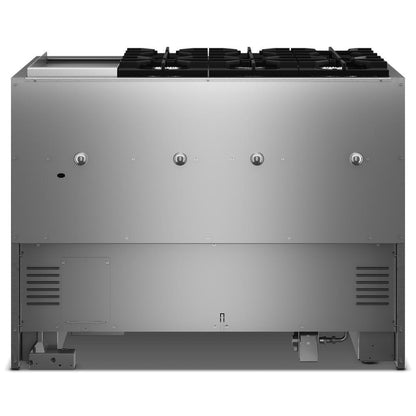 Kitchenaid KFDD948SWF 48-Inch 6 Burner Commercial-Style Dual Fuel Range with Griddle