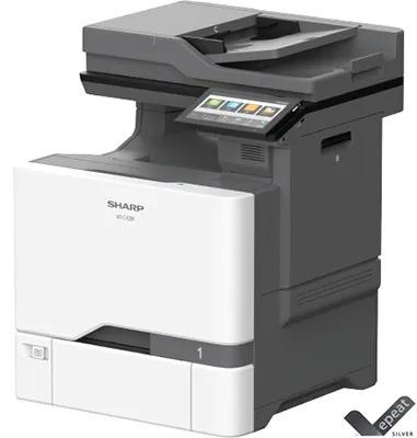 Sharp MXC428F MX-C428F Color Networked Multifunction Printer Prints up to 42 pages per minute , copy, scan, fax Maximum paper capacity of 2,850 sheets Exceptional Image Quality with 1200 x 1200 dpi print resolution