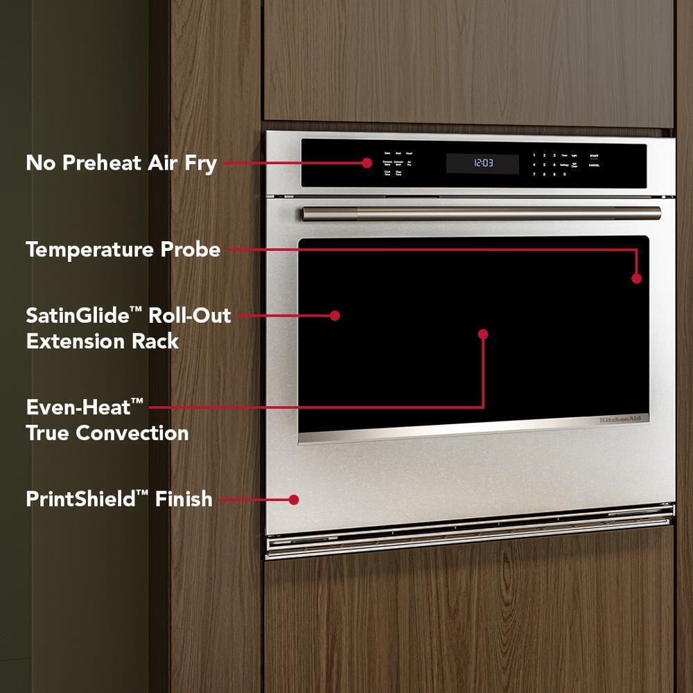 Kitchenaid KOEC527SPS 27-inch Electric Combo Wall Oven with No Preheat Air Fry Mode - PrintShield™ Finish