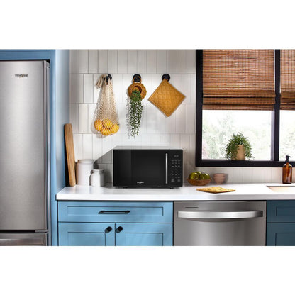 Whirlpool WMCS3019RB 0.9 cu. ft. Black Countertop Microwave With Steam Clean - 900 watt