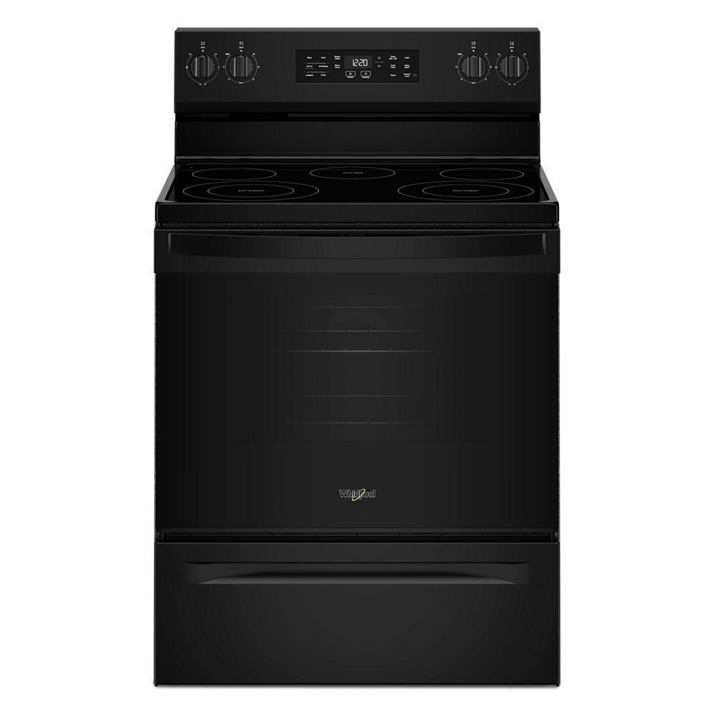 Whirlpool WFES4530SB 30-inch Electric Range with Air Cooking Technology and Steam Clean