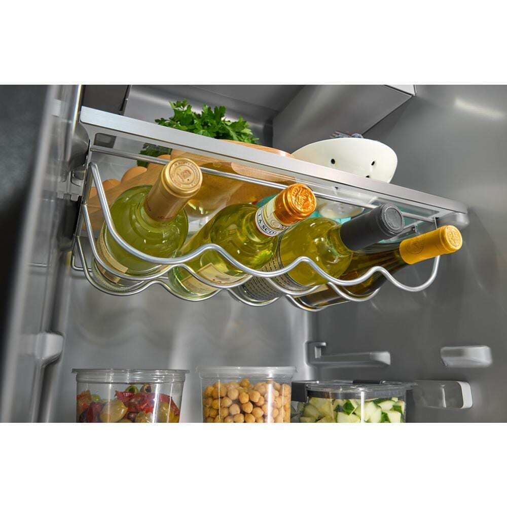 Kitchenaid KRSF336RPS 28.7 Cu. Ft. Side-by-Side Refrigerator with Exterior Ice and Water Dispenser and Removable Under-Shelf Wine Rack