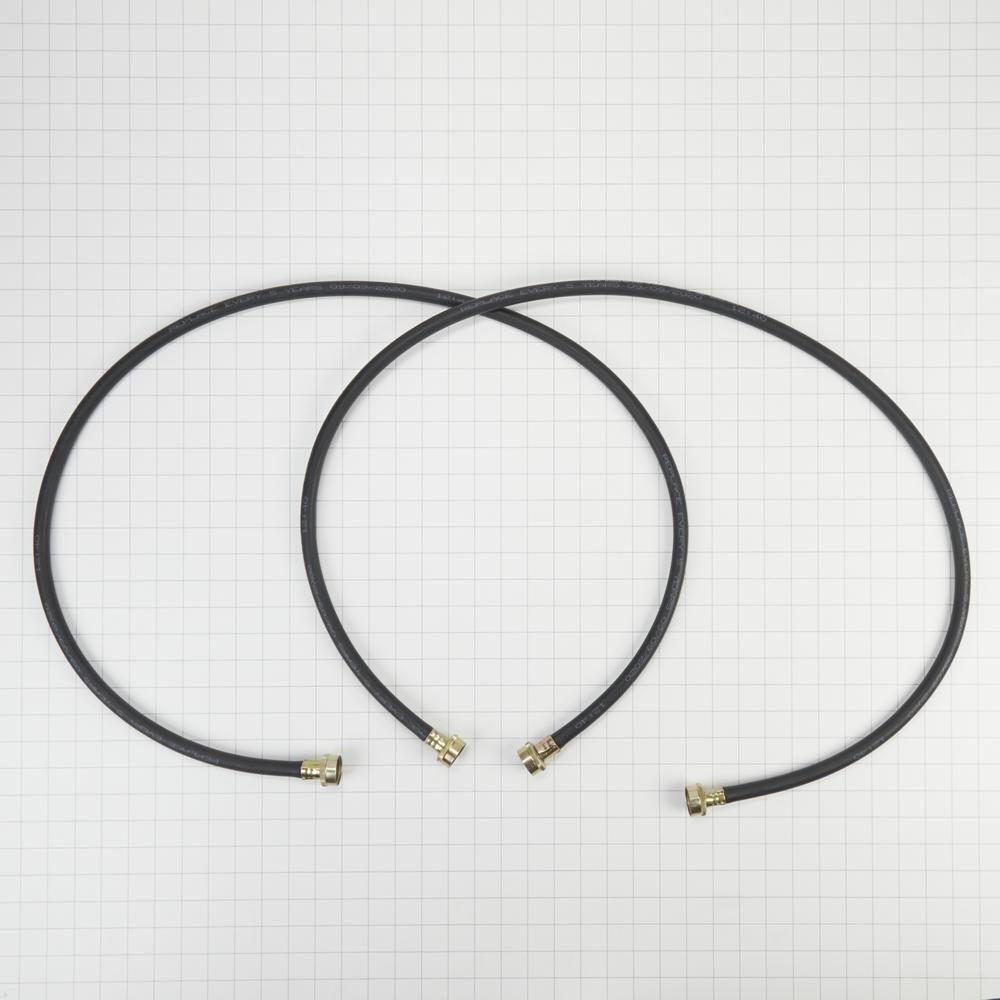 Kitchenaid 8212641RP 5' Black Washer Inlet Hoses rated 1050 PSI with two female connections - 2 Pack