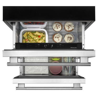 Kitchenaid KUCT524SSB 24" Stainless Steel Undercounter Double-Drawer Refrigerator/Freezer