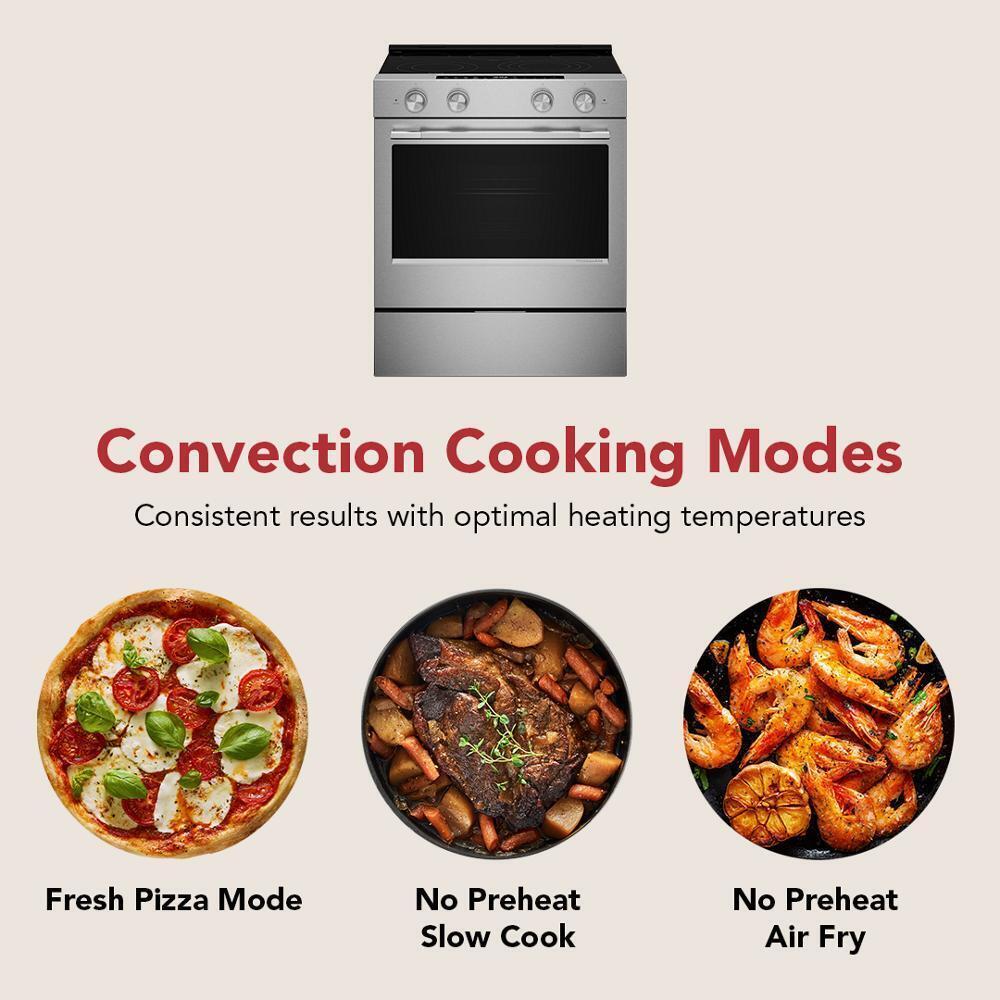 Kitchenaid KSES530SPS 5.3 Cu. Ft. Smart Slide-in Electric Range with Two Even-Heat™ Hyper Elements and Convection Cooking Modes