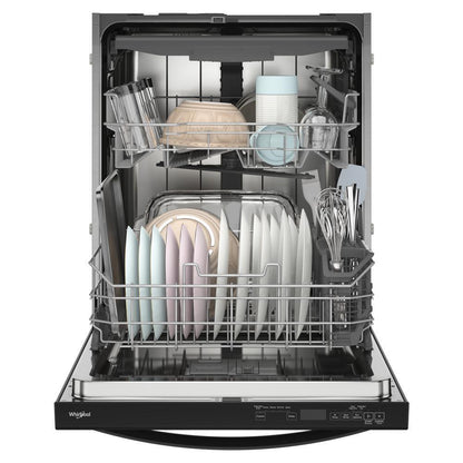Whirlpool WDT550SAPB 44 dBA ADA Compliant Dishwasher Flush with Cabinets with 3rd Rack