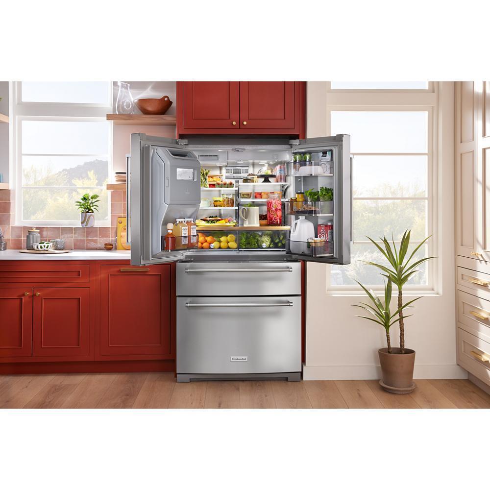 Kitchenaid KRMF536RPS 26.2 Cu. Ft. Multi-Door French Door Refrigerator with Platinum Interior