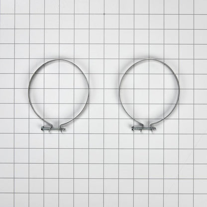 Whirlpool 4396008RP 4" Stainless Steel Dryer Vent Hose Clamps with Phillips/hex head screw - 2 pack