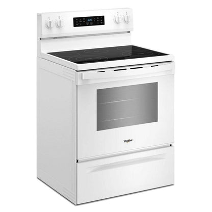 Whirlpool WFES4530SW 30-inch Electric Range with Air Cooking Technology and Steam Clean