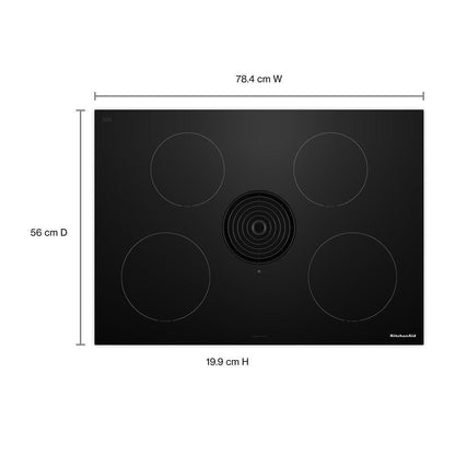 Kitchenaid KCID930SBL 30-inch NextGen Induction Downdraft Cooktop with 4 Cooking Zones
