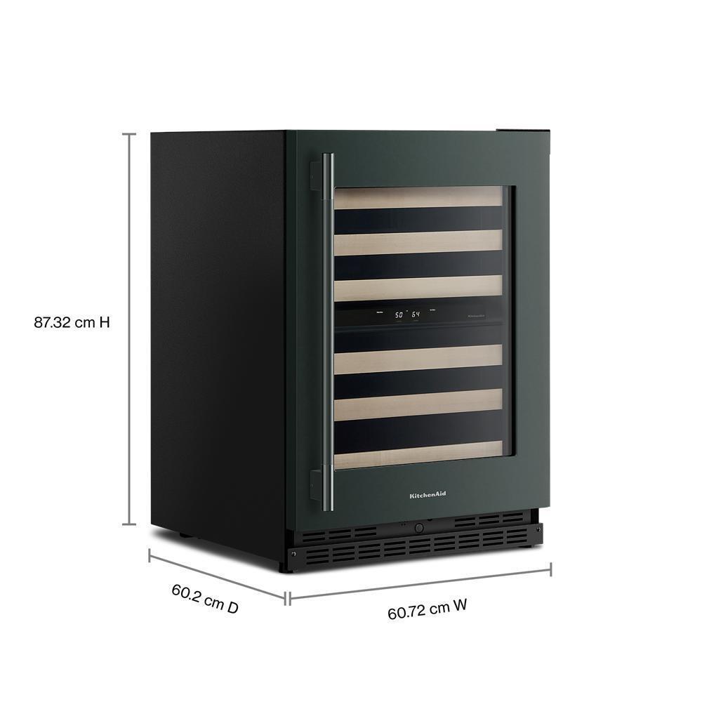 Kitchenaid KUWR524SJP 24" Undercounter Wine Cellar with Full-Extension Wood-Front Racks