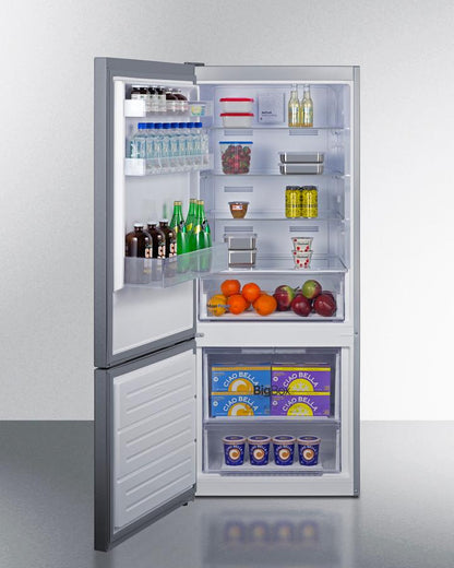 Summit FFBF154SSLHD 28" Wide Bottom Mount Refrigerator-freezer