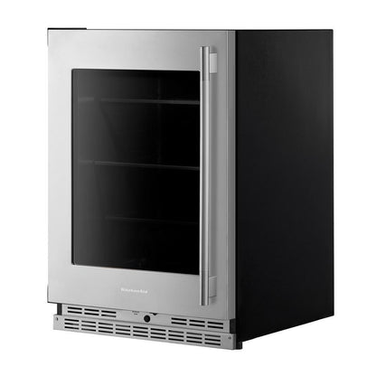 Kitchenaid KURL524SPS 24" Undercounter Refrigerator with Glass Door and Shelves with Metallic Accents