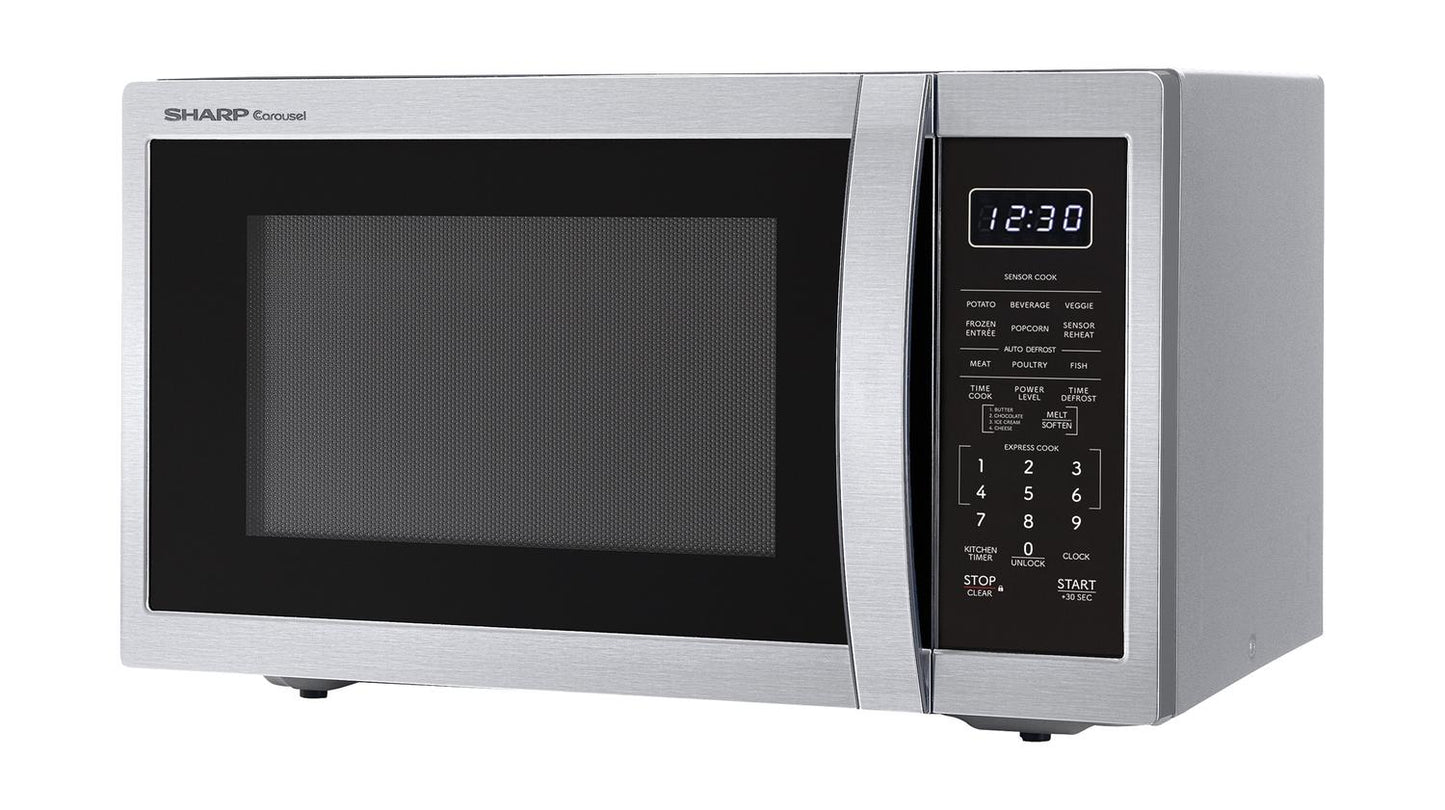 SMC1450KS Sharp 1.4 cu. ft. 1100W Stainless Steel Countertop Microwave Oven