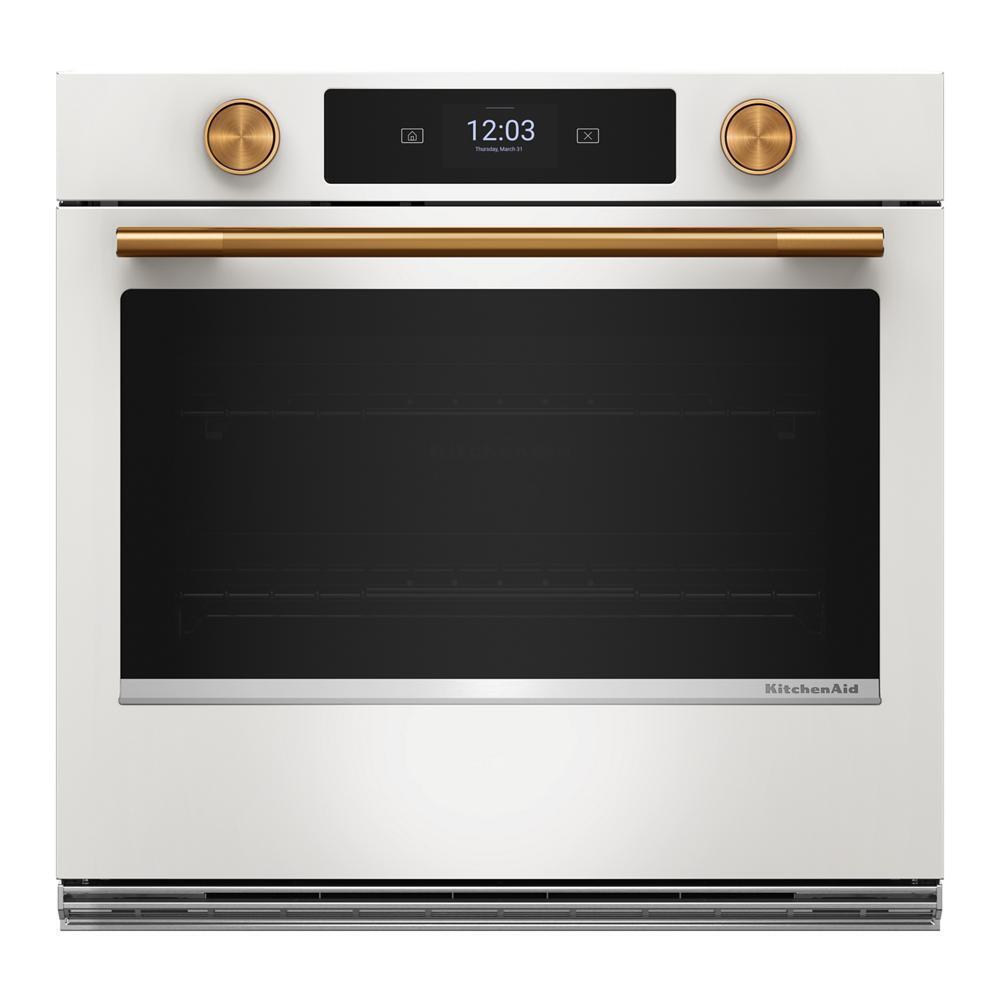 Kitchenaid KOES730SPL 30-inch Smart Electric Single Wall Oven with Assisted Cooking Modes - Porcelain White