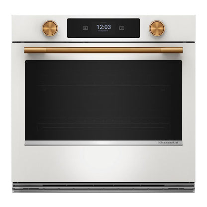 Kitchenaid KOES730SPL 30-inch Smart Electric Single Wall Oven with Assisted Cooking Modes - Porcelain White