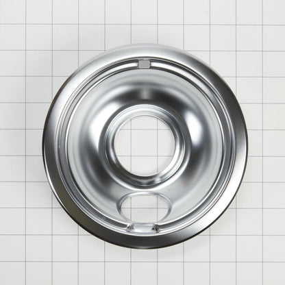 Kitchenaid W10278125 Range Electric/Cooktop 4-Pack Round Drip Bowls (Two 6-IN and Two 8-IN) - Chrome for Non-Hinged, 2-Wire Plug Cooking Elements