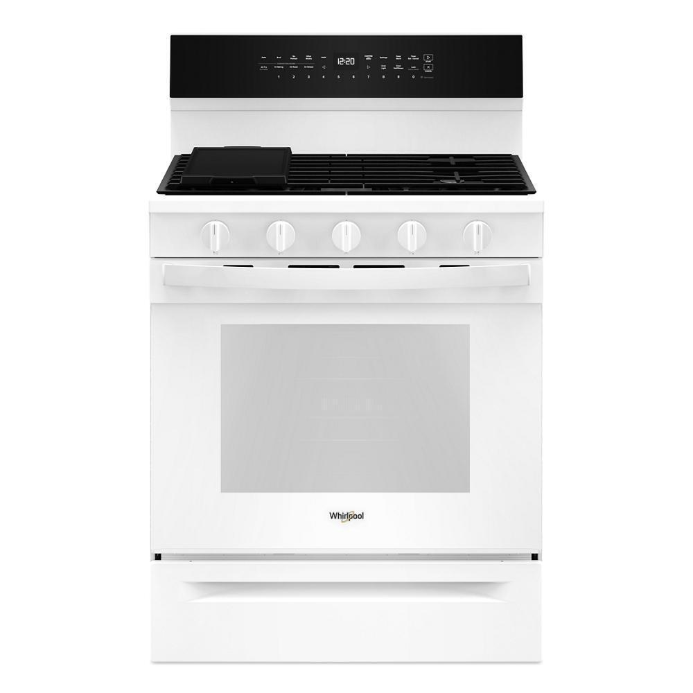 Whirlpool WFGS7530RW 30-inch Smart Gas Range with Air Cooking Technology, No Preheat Air Fry, Steam/Self Clean and High Speed Preheat