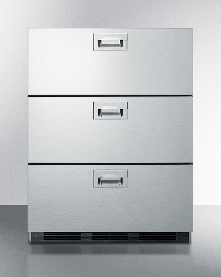 Summit 24" Wide 3-drawer All-refrigerator, ADA Compliant