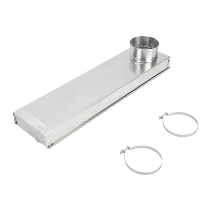 Maytag 4396037RP 0"-18" Dryer Telescoping Vent Periscope for 2.5" clearance, with 1 male snap-lock fitting, draw-band collar & 2 clamps.