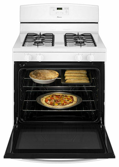 30-inch Gas Range with Easy Touch Electronic Controls - White