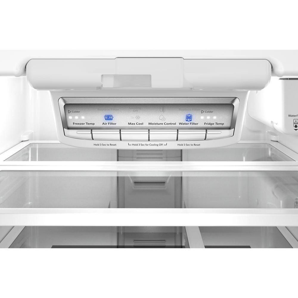 Kitchenaid KRFF330SPS 20 cu. Ft. 30-Inch Width Standard Depth French Door Refrigerator with PrintShield® Finish and Interior Dispense