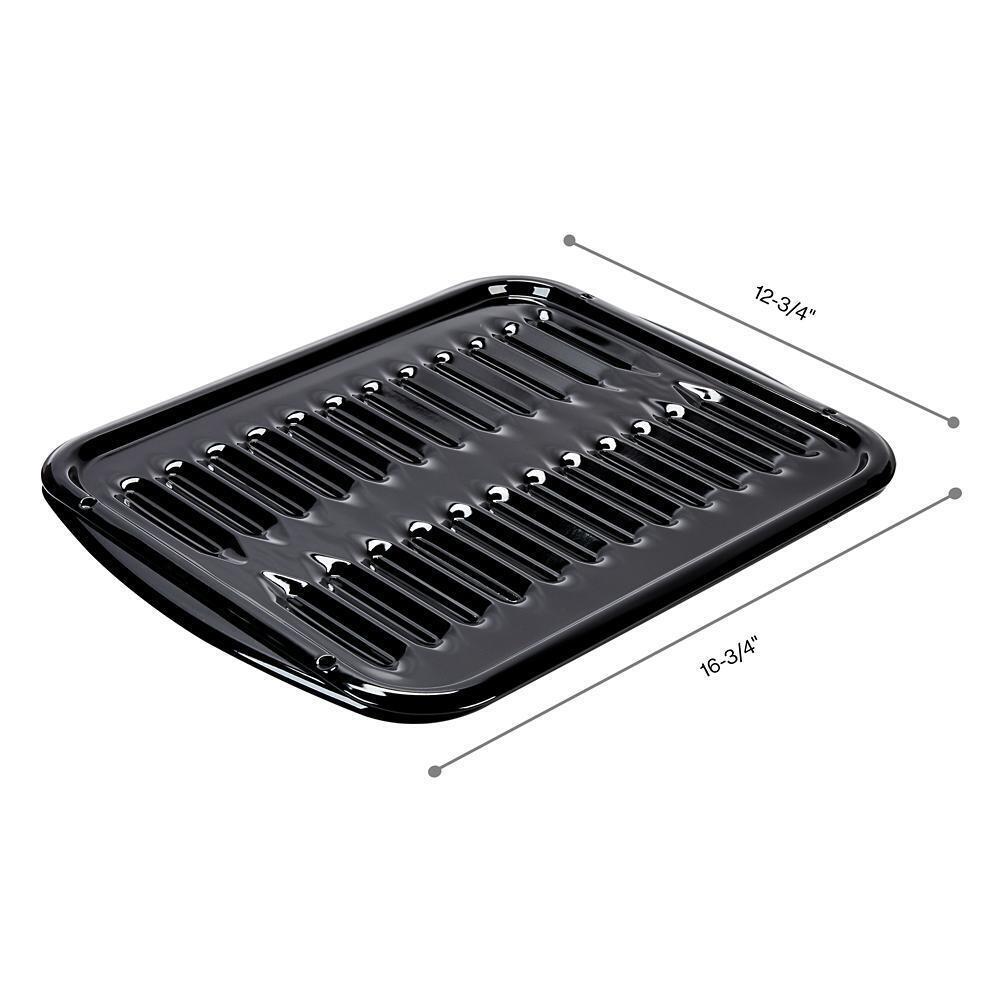 Maytag 4396923 Premium Range Porcelain Broiler Pan and Roasting Rack - Grey (Includes Pan and Grid)
