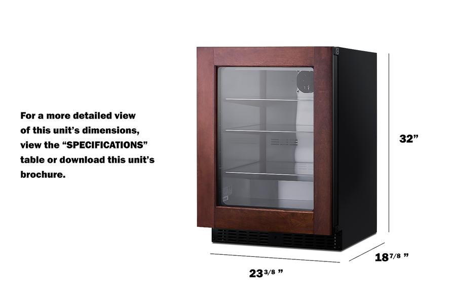 Summit ASDG2411PNR 24" Wide Built-in Beverage Center, ADA Compliant (panel Not Included)