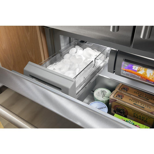 Kitchenaid KBBL336SPS 20.8 Cu. Ft. 36" Built-In Bottom Mount Refrigerator with Platinum Interior