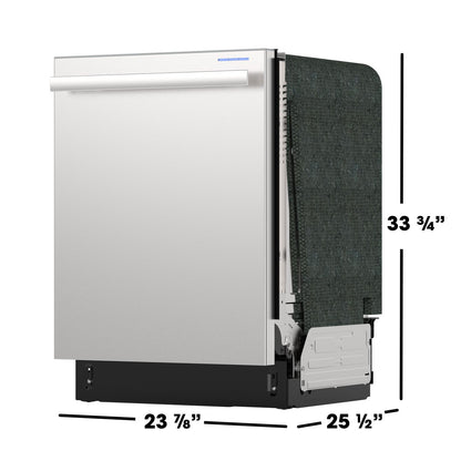 Sharp SDY6748SNS 24" Top Control Stainless Steel Handle 47 dBA Dishwasher with Auto Door Open