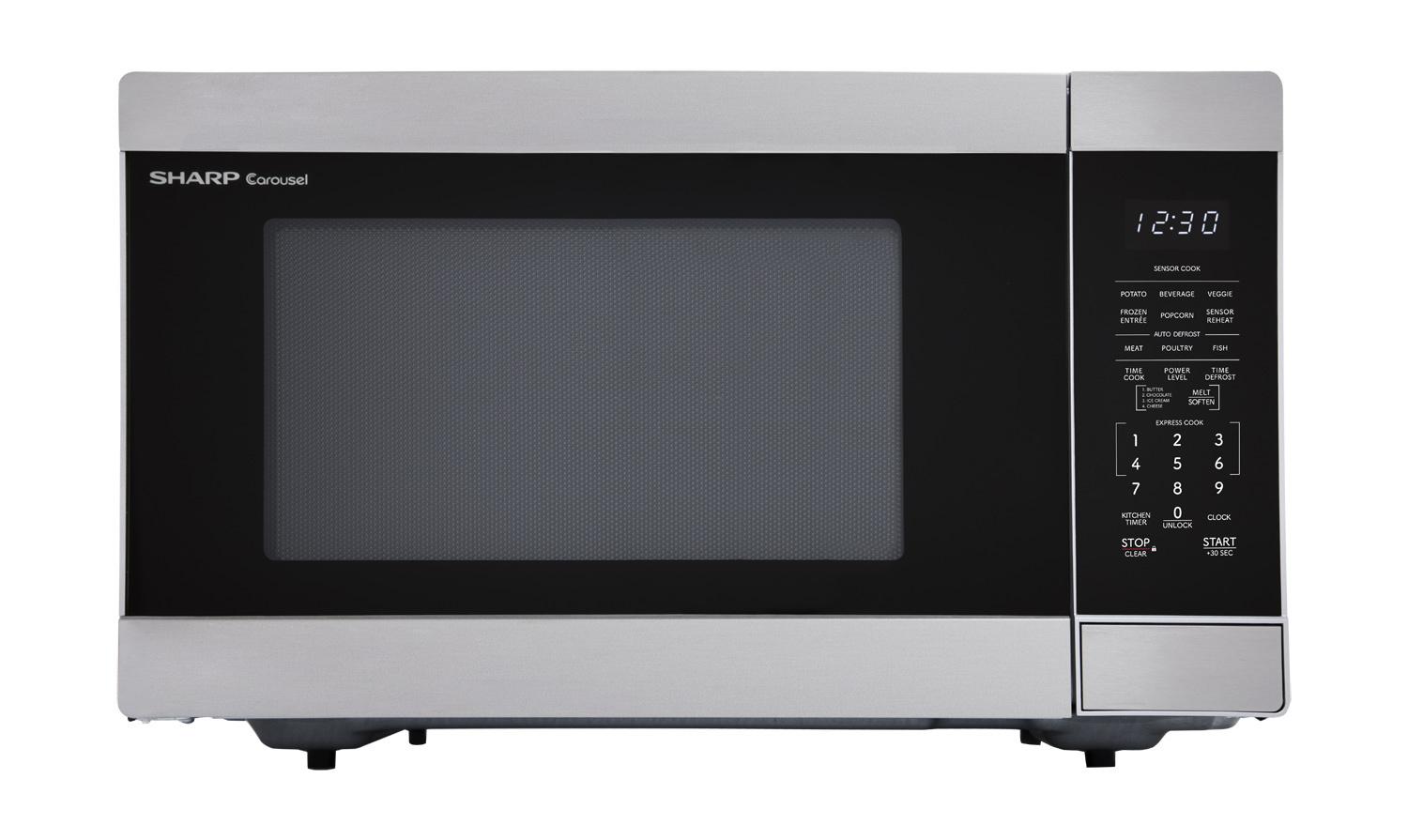 SMC1662KS Sharp 1.6 cu. ft. 1100W Stainless Steel Countertop Microwave Oven