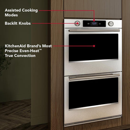 Kitchenaid KOED630SPS 30-inch Smart Electric Double Wall Oven with Assisted Cooking Modes - PrintShield™ Finish