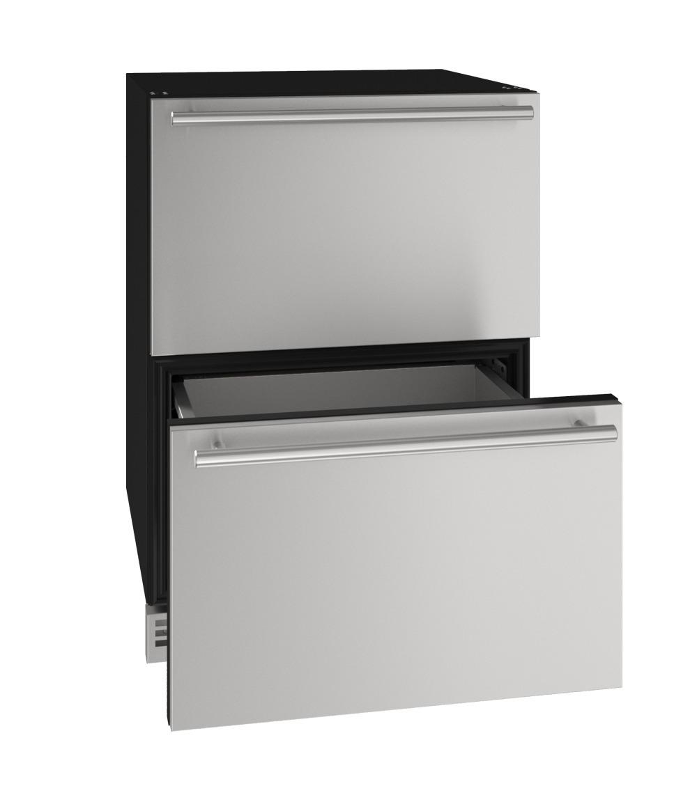 U-Line 24" Refrigerator Drawers With Stainless Solid Finish (115 V/60 Hz Volts /60 Hz Hz)