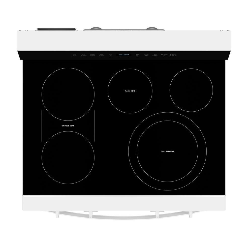 Whirlpool WFES7530RW 30-inch Electric Smart Range with Air Cooking Technology, No Preheat Air Fry, High Speed Preheat Oven, WipeClean™ Coating, and Steam/Self Clean