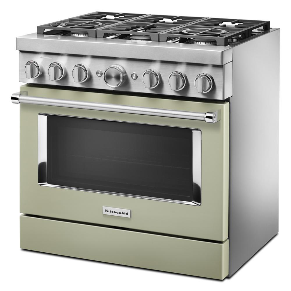 KFDC506JAV KitchenAid® 36'' Smart Commercial-Style Dual Fuel Range with 6 Burners