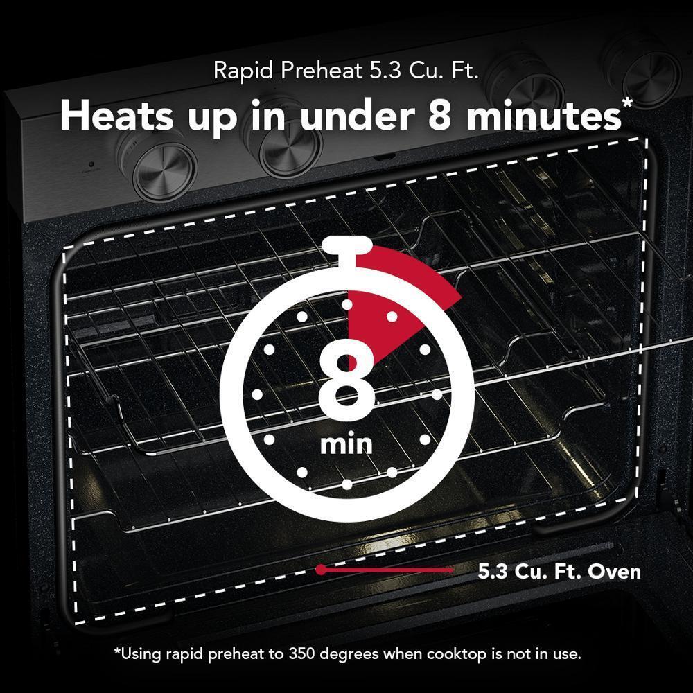 Kitchenaid KFES530SPS 5.3 Cu. Ft. Smart Freestanding Electric Range with Convection Cooking Modes