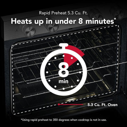 Kitchenaid KFES530SPS 5.3 Cu. Ft. Smart Freestanding Electric Range with Convection Cooking Modes