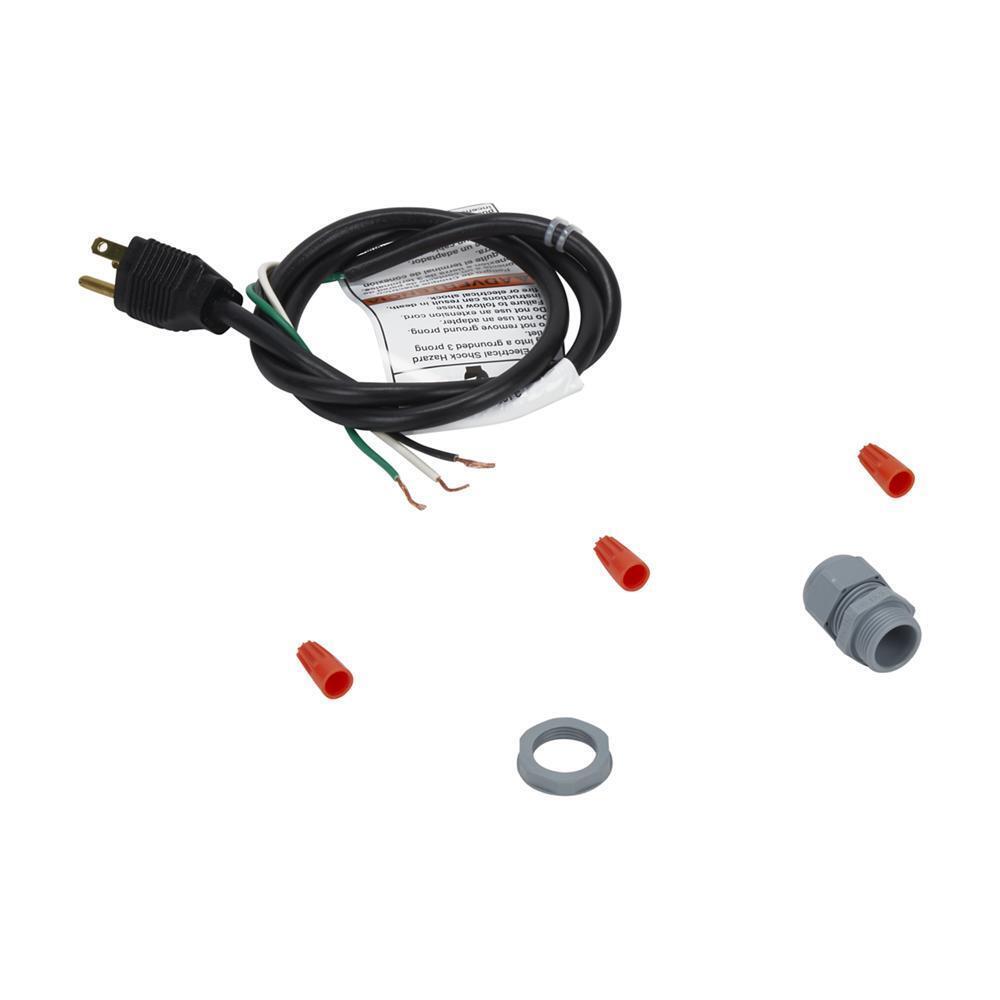 Kitchenaid W10613691 5' Range Hood Power Cord, Black, with a 3-prong, 125-volt design