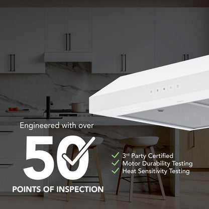GLA2303WW Broan-NuTone 30-Inch Under Cabinet Range Hood, ENERGY STAR, 350 Max Blower CFM, White