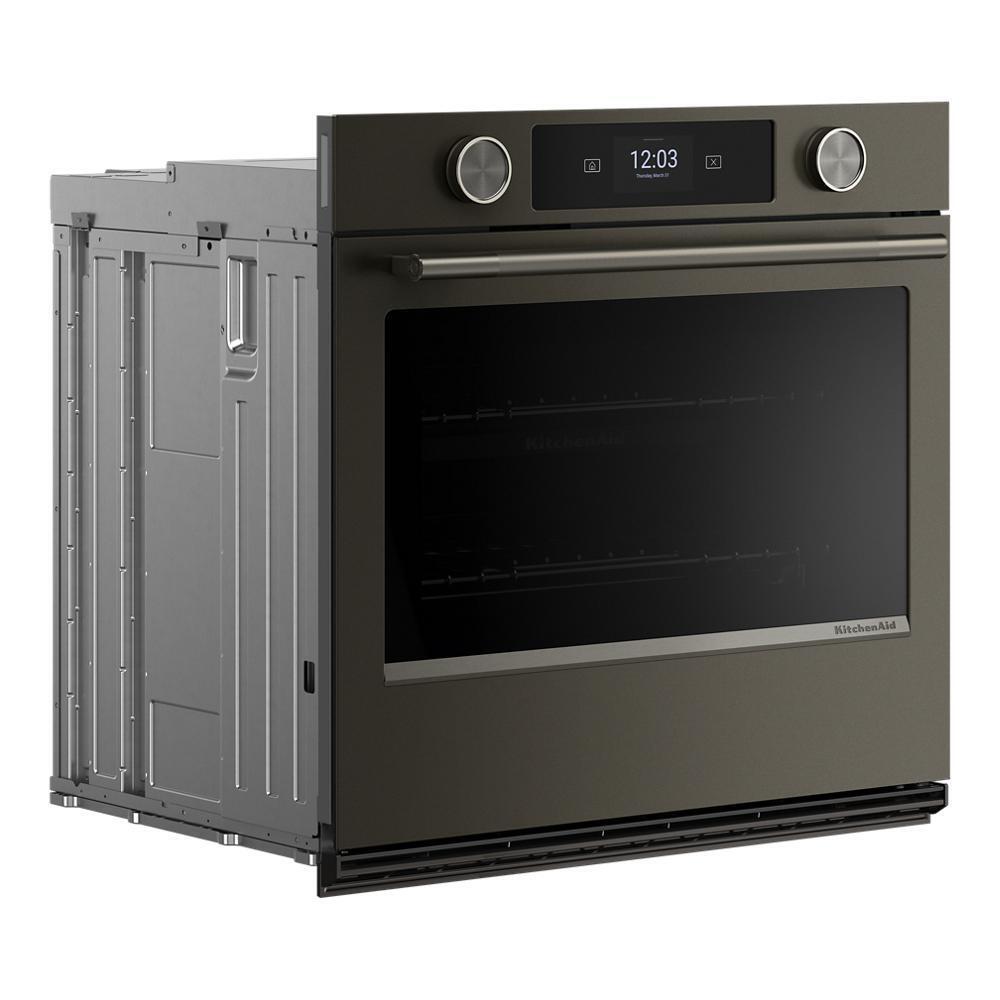 Kitchenaid KOES930SBE 30-inch Smart Electric Single Wall Oven with Intelligent Cooking Camera - Black Ore